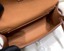 Hermes Kelly Bag 22 Brown Swift Leather Silver Hardware - Default Title - View 5