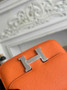 Hermes Constance Epsom Leather 19cm Orange Silver H082230 - Default Title - View 3
