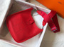 Hermès Evelyne III 29 Taurillon Clemence Shoulder Bag Red Silver - Default Title - View 3