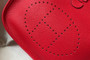 Hermès Evelyne III 29 Taurillon Clemence Shoulder Bag Red Silver - Default Title - View 4