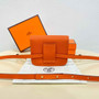 Hermes Constance Slim Wallet Orange Epsom Leather Gold H082074 - Default Title - View 3
