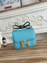 Hermes Constance Epsom Leather 19cm Blue Gold H082235 - Default Title - View 1