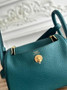 Hermes Lindy Mini Bag Green Togo Leather Gold H68632 - Default Title - View 7