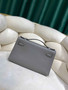 Hermes Kelly Bag 22 Gray Swift Leather Gold Hardware - Default Title - View 4