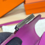 Hermes Constance Slim Wallet Purple Epsom Leather Silver H082069 - Default Title - View 8