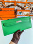 Hermès Kelly Cut Clutch 31cm Epsom Leather Silver Green - Default Title - View 7
