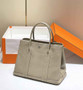 Hermes Garden Party 36 bag Light Gray Togo leather - Default Title - View 1
