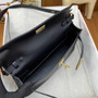 Hermes Kelly Bag Gold Hardware with Elan Black Leather - Default Title - View 6