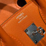 Hermès Birkin Bag 25cm Silver Hardware Orange Swift Leather Canvas - Default Title - View 4