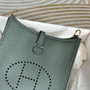 Hermes Evelyne III 17 Dark Green Togo Leather Bag Gold H5610 - Default Title - View 3