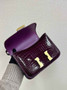 Hermes Constance Crocodile Leather Dark Purple Gold H282271 - 19cm - View 3