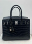 Hermès Birkin Bag 30cm Black Crocodile Leather Gold Hardware H8886 - Default Title - View 2