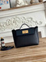 Hermès 24/24 Mini Bag Evercolor Swift Leather Navy Blue Gold - Default Title - View 1