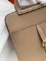 Hermes Halzan 25 Bag Khaki Togo Leather Gold H082170 - Default Title - View 6