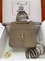 Hermes Halzan 25 Bag Khaki Togo Leather Gold H082170 - Default Title - View 1
