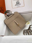 Hermes Halzan 25 Bag Khaki Togo Leather Gold H082170 - Default Title - View 2