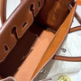 Hermès Birkin Bag 25cm Silver Hardware Brown Swift Leather Canvas - Default Title - View 9