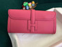 Hermes Jige 29cm Wallet Clutch In Epsom Leather Plum - Default Title - View 1