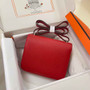Hermes Constance Bag 19 Red Epsom Leather Silver H083901 - Default Title - View 4