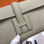 Hermes Jige 29 Wallet Clutch In Epsom Leather Light Gray - Default Title - View 3