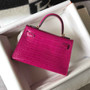 Hermes Kelly Mini II Bag 19 Purple Crocodile Leather with Gold Hardware - Default Title - View 2