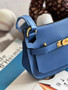 Hermes Jypsiere mini bag Blue Swift Leather Gold H25620 - Default Title - View 4