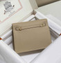Hermès Kelly Danse II apricot gray Evercolor leather with gold - Default Title - View 3