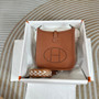 Hermes Evelyne III 17 Tan Togo Leather Bag Silver H5625 - Default Title - View 2