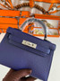 Hermès Kelly II Sellier Mini 2024 Navy Blue Goatskins Leather Silver - Default Title - View 6