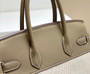 Hermès Birkin Bag 30cm Gray Swift Leather Canvas Gold Hardware - Default Title - View 8