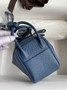 Hermes Lindy Mini Bag Blue Togo Leather Silver Hardware H8621 - Default Title - View 2