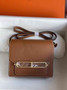 Hermès Mini Roulis Bag Brown Evercolor Gold Hardware H50319 - Default Title - View 1