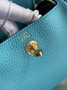 Hermes Lindy Mini Bag Blue Togo Leather Gold Hardware H8646 - Default Title - View 8