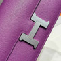 Hermes Constance Box Epsom Leather Purple Silver H082686 - Default Title - View 4