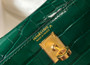 Hermes Kelly Mini II Bag 19 Green Crocodile Leather with Gold Hardware - Default Title - View 9