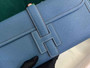 Hermes Jige 29cm Wallet Clutch In Epsom Leather Blue - Default Title - View 4