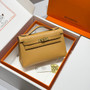 Hermès Kelly Pochette, Kelly Cuts Swift Leather - Color 1 - View 7