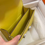 Hermes Constance Bag 19 Lemon Yellow Epsom Leather Silver H0839333 - Default Title - View 5