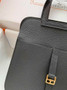 Hermes Halzan 25 Bag Black Togo Leather Gold H082160 - Default Title - View 6