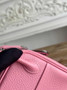 Hermes Lindy Mini Bag Togo Leather Pink Silver H68627 - Default Title - View 6