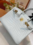Hermès Birkin Bag 30cm Gray Crocodile Leather Gold Hardware H8890 - Default Title - View 9