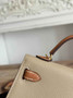 Hermes Kelly Bag 19 Light Gray Epsom Leather Gold H82317 - Default Title - View 5