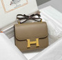 Hermes Constance 23 Box Epsom Leather Gray Gold H082806 - Default Title - View 1