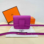 Hermes Constance Slim Wallet Purple Epsom Leather Gold H082068 - Default Title - View 3