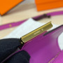 Hermes Constance Slim Wallet Purple Epsom Leather Gold H082068 - Default Title - View 7