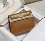 Hermès Kelly Danse II brown Evercolor leather with gold - Default Title - View 4
