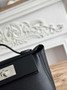 Hermès 24/24 Mini Bag Evercolor Swift Leather Black Silver - Default Title - View 6