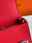 Hermès Mini Roulis Bag Red Evercolor Silver Hardware H50301 - Default Title - View 6