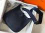 Hermès Evelyne III 29 Taurillon Clemence Shoulder Bag Navy Blue Silver - Default Title - View 3
