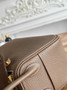 Hermes Lindy Mini Bag Togo Leather Gray Gold H68602 - Default Title - View 6